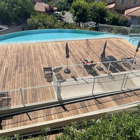 Superbe Appartement, Piscine, Vue Mer Et Montagnes Antibes Buitenkant foto