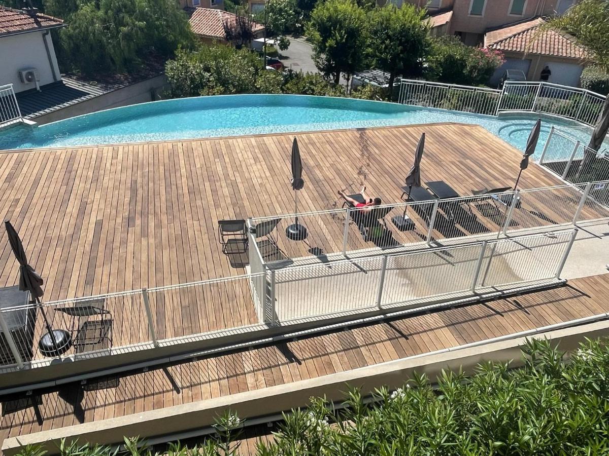 Superbe Appartement, Piscine, Vue Mer Et Montagnes Antibes Buitenkant foto